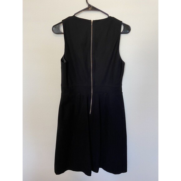 Theory Shift Dress 6 Black Womens Round Neck Career Business Stretch Classic - Picture 4 of 9